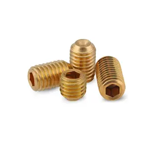 Brass Hex socket set screws with cup point DIN916