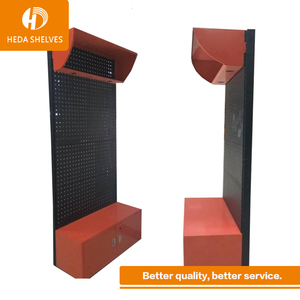 Tùy chỉnh cửa hàng bán lẻ xoay đôi hai mặt pegboard hiển thị đứng, <span class=keywords><strong>peg</strong></span> móc hiển thị truy cập, bảng đầu hiển thị giá - Product Image 2