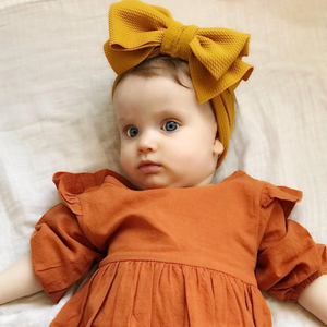Date Mignon bébé élastique Bandeau Bébé Bandeaux <span class=keywords><strong>Turban</strong></span> Noués Doux Nouveau-Né Bandeau - Product Image 1