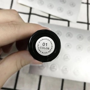 Cosméticos mate acabado adhesivo parcial limpieza <span class=keywords><strong>PET</strong></span> pegatinas astilla lámina maquillaje lápiz labial pegatinas privadas etique - Product Image 3
