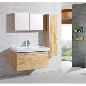 Tocador de baño de madera maciza con fregadero Mueble de baño Unidad de muebles T9002 - Product Image 1