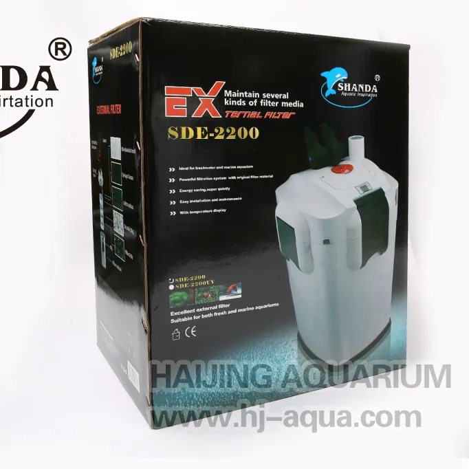 SHANDA acuario Filtro externo/frasco SDE-2200UV 2200L/H filtro UV Bio filtro