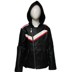 Los niños al por mayor de cuero sintético negro de la <span class=keywords><strong>chaqueta</strong></span> de los niños - Product Image 1