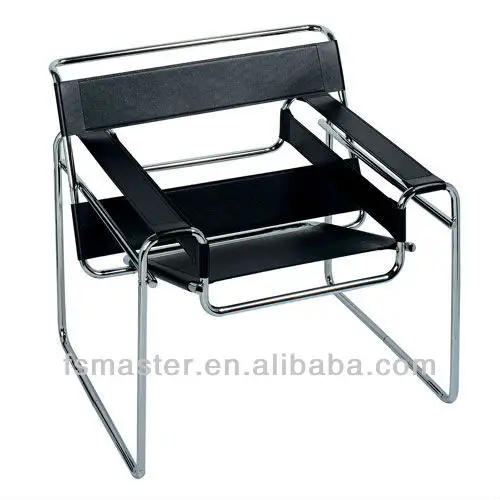 Marcel chaise ou en cuir véritable en acier inoxydable Breuer Wassily Chaise longue