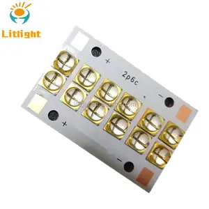 高功率 LG 45mil 365nm 380nm 395nm 405nm COB 6868 SMD UV LED 模块 120 W 带石英镜头印刷光固化