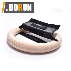 Anillos gimnásticos de madera con correas para los pies Anillos de gimnasio de 1,1 pulgadas para entrenamiento central y de <span class=keywords><strong>peso</strong></span> <span class=keywords><strong>corporal</strong></span> - Product Image 4