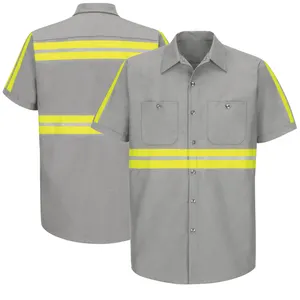 Regular style customized work clothes driver uniform short sleeves shirt