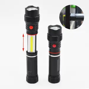 Double light source Portable zoomable T6 COB work light