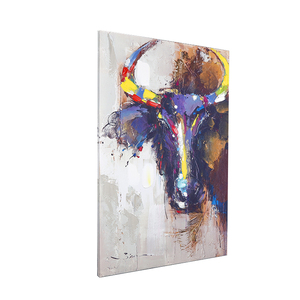 Múltiples de lona Base <span class=keywords><strong>caballo</strong></span> búfalo elefante Animal personalizado hecho <span class=keywords><strong>a</strong></span> mano pintura al óleo de Color - Product Image 2