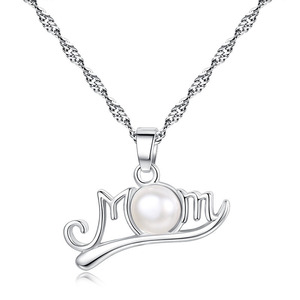 Mamá ama a bebé de calidad superior circón encanto colgante collar de la joyería de Día de las madres regalo - Product Image 4