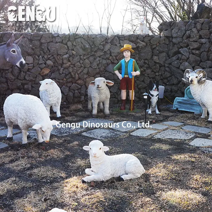 Sculpture en fiber de Moutons À Vendre Figurine Animale