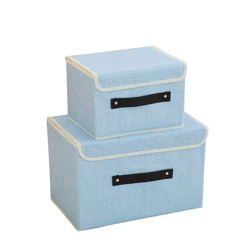 400834 China manufacturer top sale foldable storage box cube with lids and handles