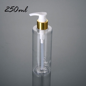 Commerce assurance bouchon doré 100 ML 120 ML 150 ML 200 ML 250 ML clair Savon Shampooing bouteille en plastique cosmétique - Product Image 6