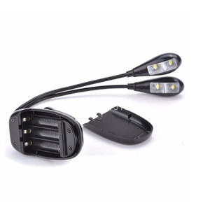 Portable Dual Arm 4 LED Clip Trên Sách Đọc Đèn Linh Hoạt Cổ Ngỗng Nhạc Đứng Đọc Ánh Sáng - Product Image 5