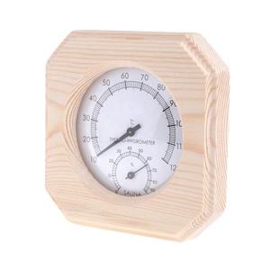 Single <strong>Sauna</strong> Wooden Hygrothermograph Thermometer Hygrometer <strong>Sauna</strong> Room <strong>Accessory</strong> - Product Image 2