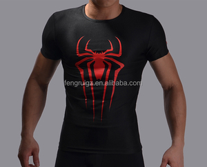 Camiseta de <span class=keywords><strong>la</strong></span> impresión 3D de <span class=keywords><strong>la</strong></span> <span class=keywords><strong>manga</strong></span> 3D del palo del <span class=keywords><strong>gimnasio</strong></span> del super héroe de los hombres de encargo - Product Image 5