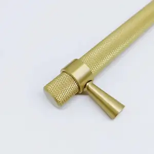 Brass Handle Interior Decoration Hardware Closet Furniture Handle Brass Knurled Handle