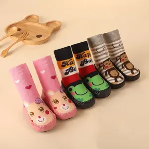 Chaussettes anti-dérapantes pour bébés, chaussons pour garçons et filles, chaussures de bonne qualité