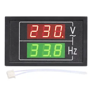 Dual Display Voltage Frequency Meter DL85 AC100-300V 10-100 Hz Counter Voltmeter HZ Meter With Red Led ac digital voltmeter