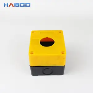Diameter25mm 25mm caixa para interruptor de paragem de emergência amarelo/cor branca botão interruptor e-stop interruptor de proteção caixa