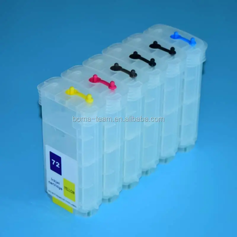 130ML 6Colors Printer Refillable Cartridge For HP 72 For HP designjet T610 T770 T790 T1200 T2300 T1100 HP72 Plotterインクcartrige