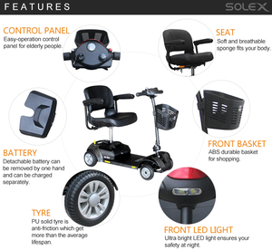Precio barato portátil de 4 ruedas minusválidos Motor <span class=keywords><strong>Scooter</strong></span> para adultos - Product Image 3