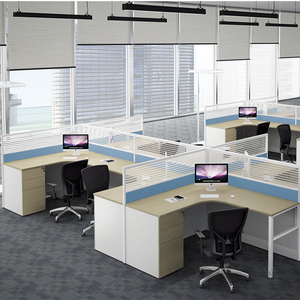 <span class=keywords><strong>Compartir</strong></span> el espacio de oficina abierta 4 asiento Oficina modular cubículo - Product Image 5