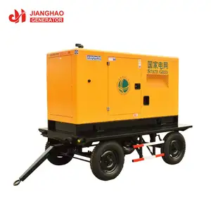 50kva gerador de reboque móvel 4 rodas silencioso tipo diesel genset