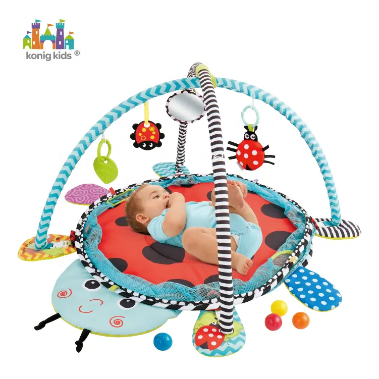 Konig Kids Factory Wholesale Baby Carpet With Pit Ball Baby Activity Gym Tummy time mat beby toys