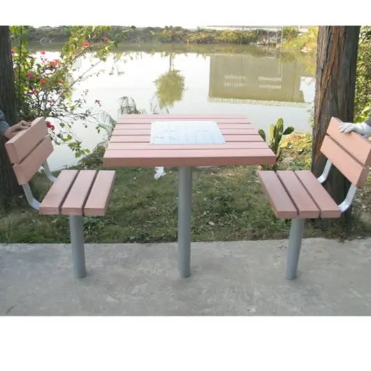 Moderne Reycled Plastic Houten Outdoor Schaken Tafel