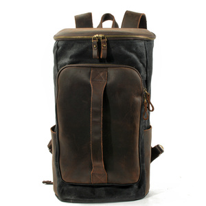Outdoor Men's Backpack Sports Travel Hiking Backpack <strong>Large</strong> Capacity Waxed Canvas Waterproof <strong>Rucksack</strong> - Product Image 3