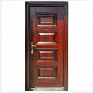 Puerta de entrada delantera de acero para Exterior, puerta de seguridad para casa, nuevo modelo barato, <span class=keywords><strong>2022</strong></span> - Product Image 2
