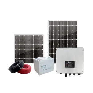 Multiple series of 500w batteries gdlite 8017 lighting 6kw off grid solar system for boat bar power supply