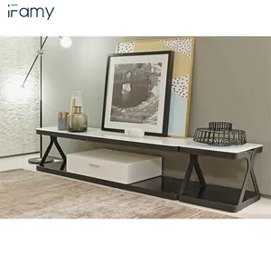 Big Discount White Color Glass Table Top TV Stands House Living Room Used
