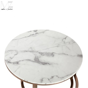 Marbre naturel Tables Basses Gigognes Lot <span class=keywords><strong>De</strong></span> 2 D'or À Facettes <span class=keywords><strong>Table</strong></span> <span class=keywords><strong>De</strong></span> Thé <span class=keywords><strong>De</strong></span> Luxe - Product Image 5