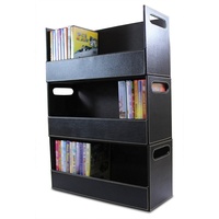 Boîte de rangement DVD avec ouverture magnétique puissante pouvant contenir 28 jeux vidéo DVD BluRay PS4 pour l'organisation du stockage sur étagère multimédia