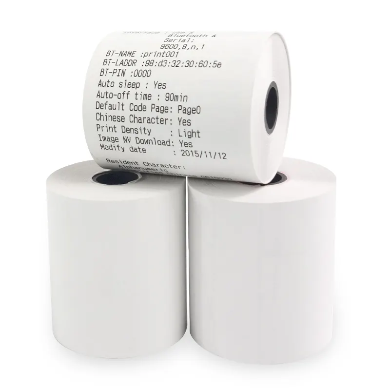 Jetland Thermisch Papier 57 Mm X 40 Mm Mini Ontvangst Papier, 50 Rolls