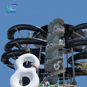 Taman Air Double Tabung Spirale Air Slide Tabung untuk Digunakan Slide Taman Air untuk Dijual