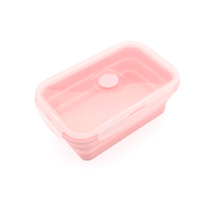 <span class=keywords><strong>Barato</strong></span> elegante compartimento único de silicona plegable caja de almuerzo con tapa y cuchara - Product Image 6