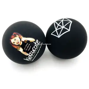 Custom logo printed environmental protection high bouncy rubber ball bullet pressure ball promotional black squash ball