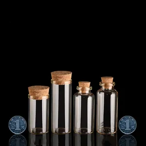 27*60*12.5mm 20 ml Chiaro Decorativo Bottiglie Con Tappo In Sughero Piccolo Trasparente Mini Campione Bottiglie di Vetro Vuote