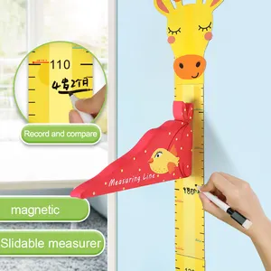 Wall Sticker Growth Chart Magnetic Height Ruler For Kids Measuring Ruler With Sticker