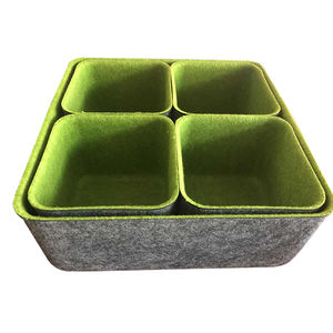 Popular fieltro de lana tela cesta de almacenamiento con logotipo personalizado para contenedor - Product Image 4