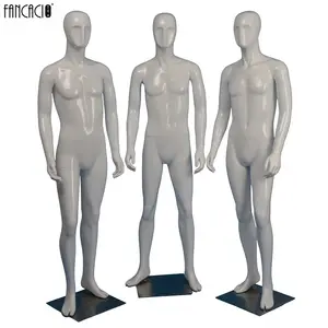 Man Full Body Mannequin Met Base Wit Mannequin Stand Etalagepop Met Abstract Hoofd