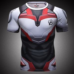 Camisetas con estampado de superhéroes de <span class=keywords><strong>Endgame</strong></span>, ropa de gimnasio para hombre, camiseta de compresión con cuello redondo, lo más nuevo - Product Image 2