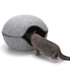 Herstellung umwelt freundliche Katzen höhle Eierform Filz Haustier Bett - Product Image 2