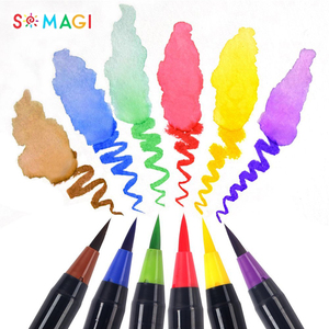 Acuarela plumas 20 colores mejor Real suave pincel marcadores para adultos y niños libros para colorear dibujo caligrafía - Product Image 5