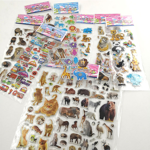 Venta al por mayor de dibujos animados lindo 3D animal letras en inglés de burbuja etiqueta engomada hinchada para los niños del bebé - Product Image 4