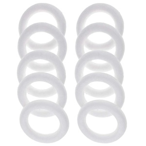 6 Pieces Round White Round <strong>Wreath</strong> Polystyrene Foam Circle <strong>Ring</strong> for DIY Arts Projects - Product Image 5