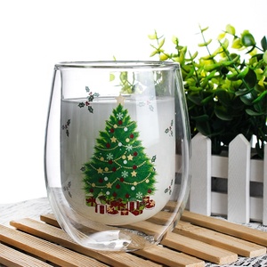Doble pared con aislamiento <span class=keywords><strong>café</strong></span> taza <span class=keywords><strong>de</strong></span> cristal para <span class=keywords><strong>el</strong></span> festival <span class=keywords><strong>de</strong></span> Navidad - Product Image 3